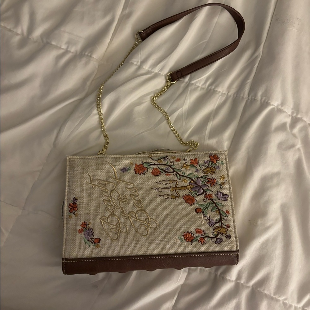 NWOT Disney Danielle Nicole crossbody Beauty and the beast book purse